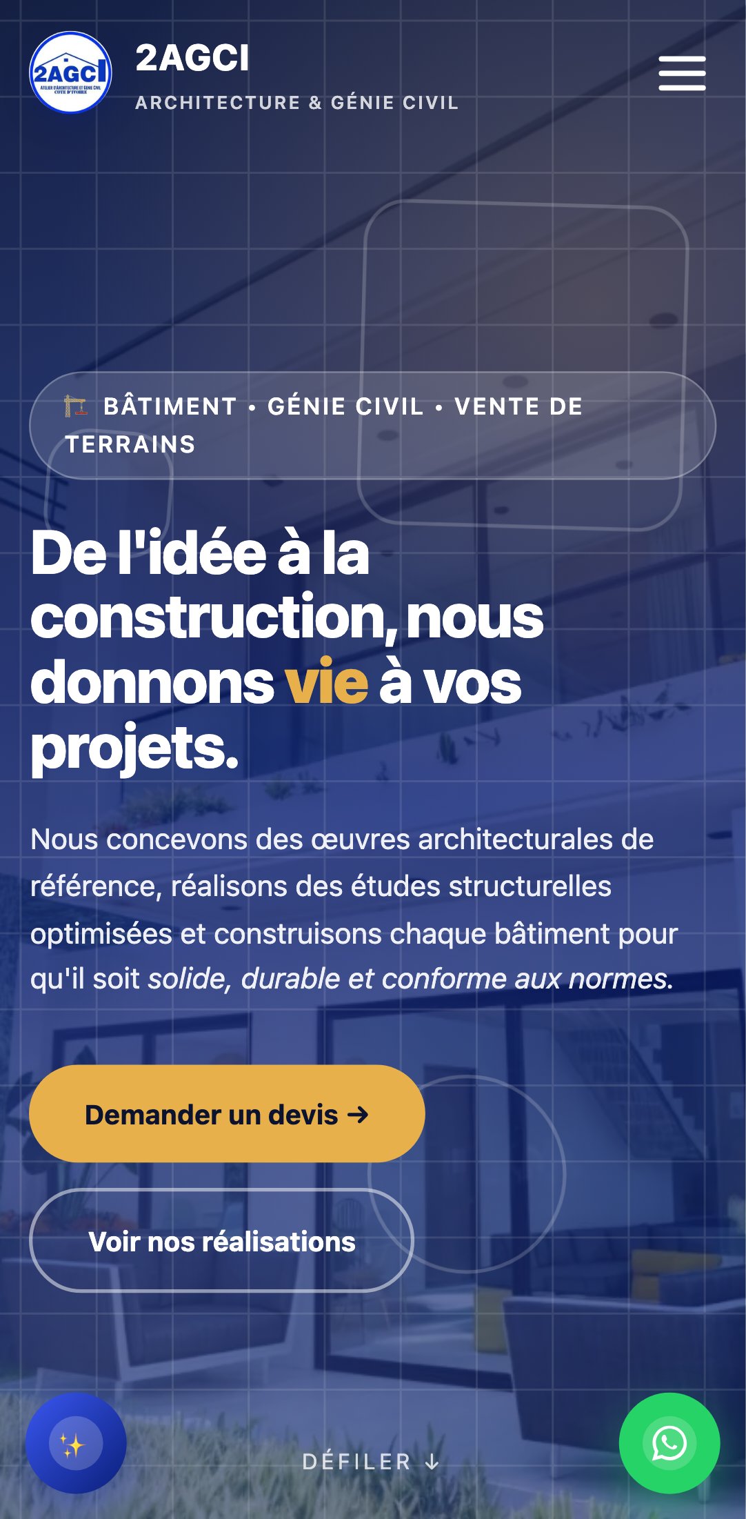 2AGCI sur Android