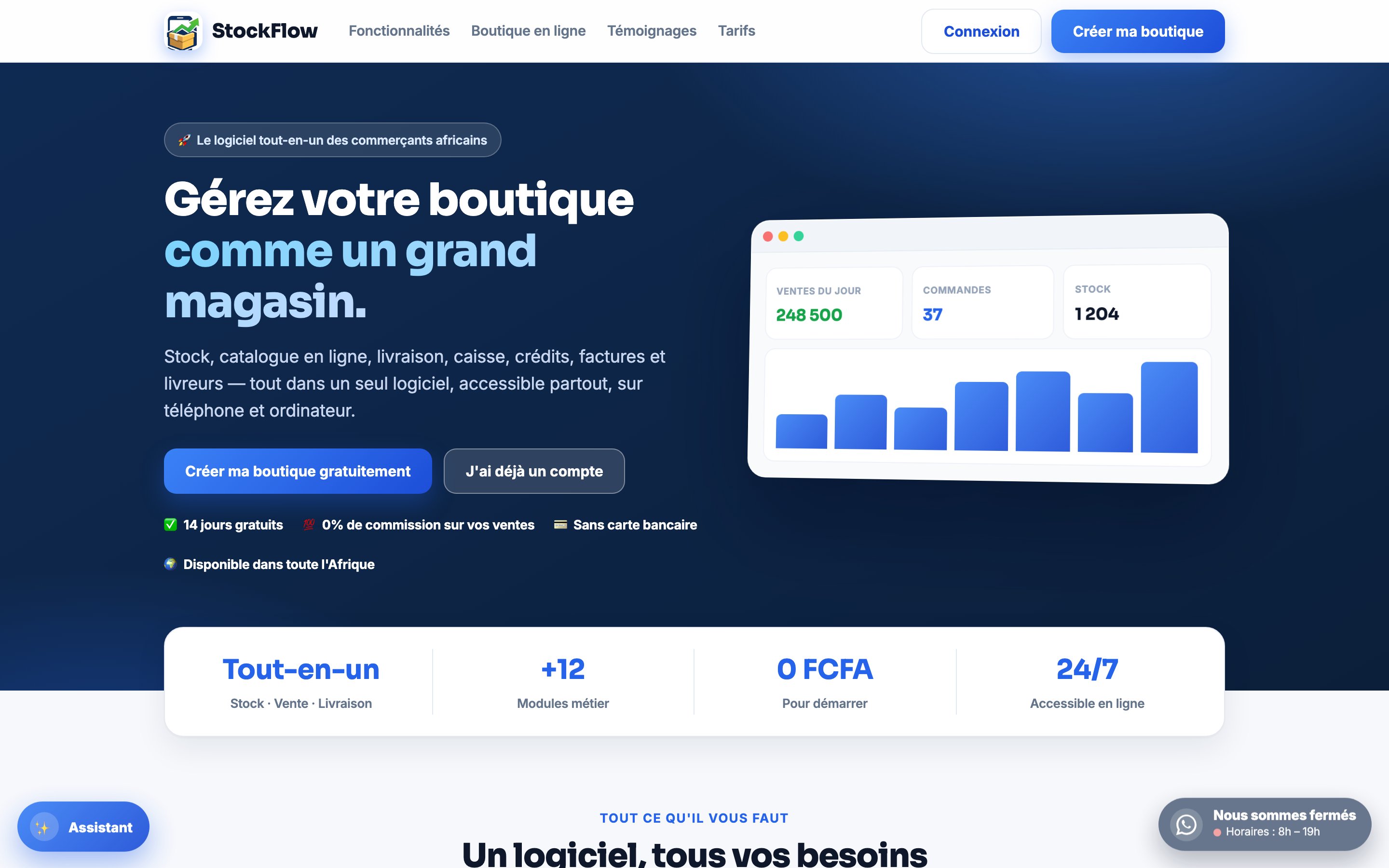 StockFlow sur ordinateur